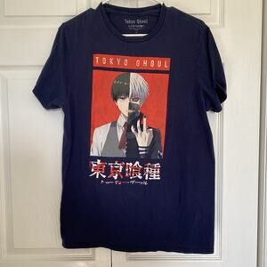 Funimation Tokyo Ghoul Ken Kaneki Shirt Mens Medium Blue Anime Tee Graphic